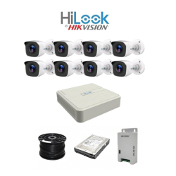 Hilook By Hikvision 8CH Turbo HD Kit - Dvr - 8 X HD1080P Camera - 20M Night Vision - 500GB HD - 100M Cable