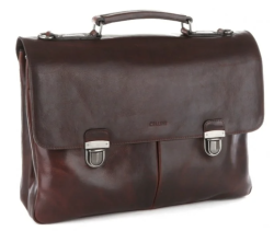 Cellini Woodbridge Leather Flapover Briefcase