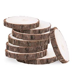 Unfinished Natural Wood Slices 20 Pcs 3.5-4 Inch Craft Wood Kit