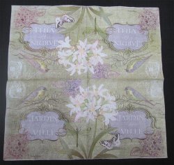 The Velvet Attic - Beautiful Imported Paper Napkin Serviette - Jardin De Ville