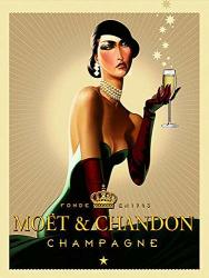 Moet And Chandon Champagne Vintage Retro Metal Tin Sign 8X12 Inch Wall Decor Kitchen Garage Restaurant Hotel Decor Gift New Home Decoration
