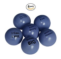 Universal Originsessory For Stress Relief, Special Needs, Focusing, Anxiety, Motivation, ADHD, ADD, Autism And Team Building Motivational Stress Balls Squeeze Toy 6 Pack Fidget Accessory For Stress Relief Special Needs Focusing Anxiety Motivation Adhd Add