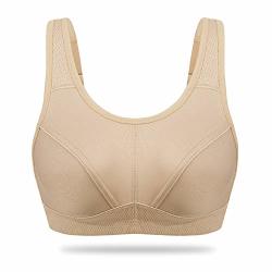 Wingslove Women's Full Coverage High Impact Wirefree Workout Non Padded  Sports Bra Bounce Control