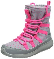 Nike Girls' Grade School Roshe One Hi Sneakerboots 5 Big Kid M Grey pink