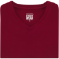 Burgundy V-neck T-Shirt S - XXL