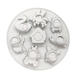 4AKID Round Silicone Moulds - Baby Animals