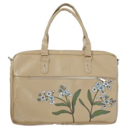 Genuine Leather Laptop Bag - Forget Me Not