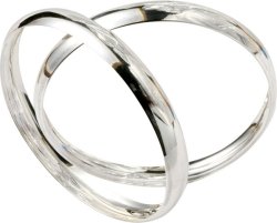 Solid Sterling Silver 8mm "c" Shaped Bangles