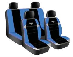 8 Piece Seat Cover Set - Street Race - Blue