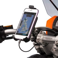 Ultimateaddons Motorcycle One Holder + U-bolt 1" Ball Mount For Huawei Mate 9