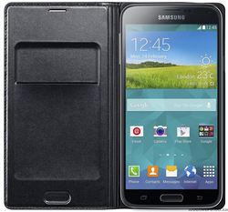 Samsung Galaxy S5 Black Flip Wallet Cover