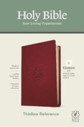 Nlt Filament Thinline Reference Bible - Cranberry Leather Fine Binding