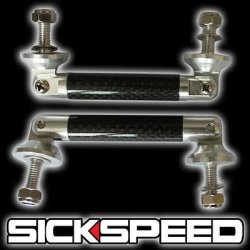 Polished Real Carbon Fiber Splitter Strut Bar Brace Support Kit For Bumper Lip For Honda S2000