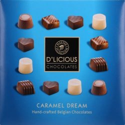 D'licious Hand-crafted Belgian Chocolate Caramel Dream 12 Piece