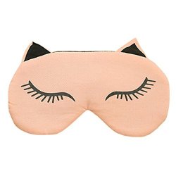 Cartoon Sleeping Eye Mask Sleep Mask Eye-shade Aid-sleeping Cute Cat Pink