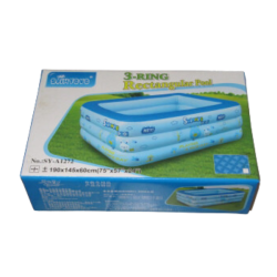 3-RING Rectangular Inflatable Pool - 190CM X 145CM X 60CM