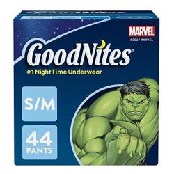 Goodnites Bedtime Bedwetting Underwear For Boys S-m 38-65 Lb 44 Ct. Packaging May Vary