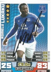 Romelu Lukaku - "match Attax 2015" - "signed" Card