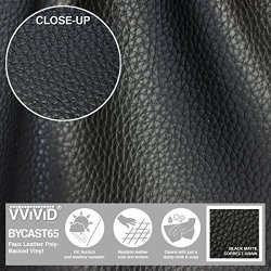 VViViD+ Fine Grain Black Leather Wrap Adhesive Vinyl - Soft Touch (1ft x  5ft)