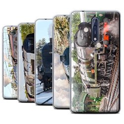 STUFF4 Gel Tpu Phone Case Cover For Nokia 8 Pack 20PCS Steam Locomotive Collection