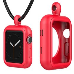 Lwsengme Apple Watch 3 Clip Holder Replacement Accessories Clip Clasp Strap For Apple Iwatch Series 3 APPLE Watch Series 2 APPLE Watch Series 1 NIKE+ Red 42MM