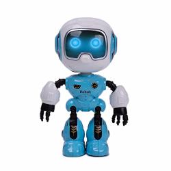 Space Lion Educational MINI Pocket Robot For Kids Interactive Dialogue Conversation Voice Control Chat Record Singing& Dancing U Robot-sky Blue