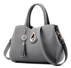 Office Lady Top Handle Handbag Crossbody Shoulder Bag Fashion Luxury Tote Handbags Purse Business Satchel For Women Gray