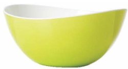 Wave Shaped Salad Bowl Large Green