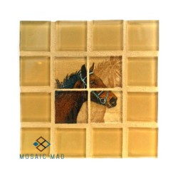 Mosaic Project: Decoupage Coaster - Horse 1. Diy Kit