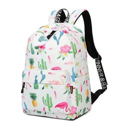 Acmebon Girls Fashion Printed Pattern Backpack Casual Student Backpack Fit 15.6 Laptop