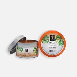 Island Essence - Island Mango Travel Tin Candle & Loofah Gift Collection - Natural Vegan Body Care From Hawaii