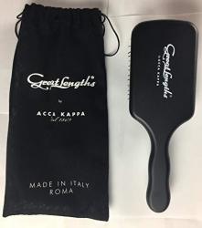 Great Lengths Square Paddle Brush By Acca Kappa Made In Italy Wood And Boar Bristle