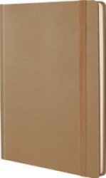 Bantex A5 Pu Hardcover Lined Journal Notebook - Tan 160 Pages