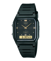 Casio Square Analog & Digital Wrist Watch Black