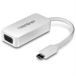 Trendnet Tuc-vga USB Type C To Vga Hdtv Adapter - Connect An Additional High Resolution Monitor To A Workstation In Extend Mode Experience An
