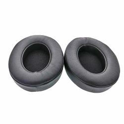 MEMORY Foam Replacement Earpads Ear Pad Ear Cushions For Beats Studio 2.0 B0500 B0501 & Studio 3.0 Wired wireless Bluetoothheadset Over-ear Headphones 1 Pair Protein Leather By Adm-lc Black