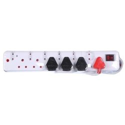 Ellies 12 Way Surge Protected Multiplug With 3 Free Plugtops