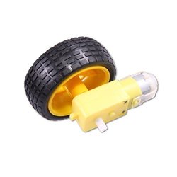 Vipe Smart Car Robot Plastic Tire Wheel With Dc 3-6V Gear Motor For Arduino