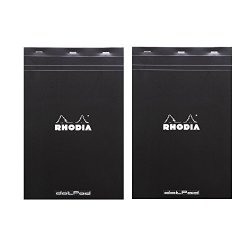 2-PACK Rhodia Black Dot Pad N 19 8.3 X 12.5