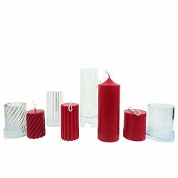 MILIVIXAY 4pcs Plastic Candle Molds for Candle Making - Including Classic  Tall Taper Mold, Iceberg Mold, Rectangle