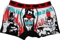Batman V Superman Childrens Boxer Shorts Panel White 6-8 Years By Besttrend