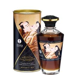 Shunga Intimate Kisses Edible Aphrodisiac Warming Oil 100ML - Creamy Love Latte