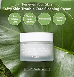Crazy Skin Korea - Weakly Acidic Ph Level 5.5 Skin Repair Trouble Care Sleeping Night Cream 50G