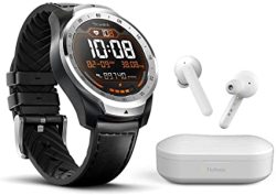 TICWATCH Bundle With Pro 2020 Smartwatch Dual Display Long Battery Life Wear Os Gps Nfc IP68 Waterproof - Silver + Ticpods Free True