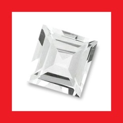 Topaz - Top White Square Facet - 0.435cts