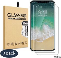 Premium 9H Tempered Glass Screen Protector 2 PACK For Iphone X