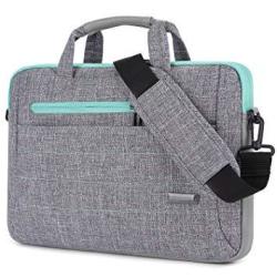 Brinch 15 - 15.6 Inch Multi-functional Suit Fabric Portable Laptop Sleeve Case Shoulder Messenger Bag Briefcase For Laptop Tablet Macbook Notebook