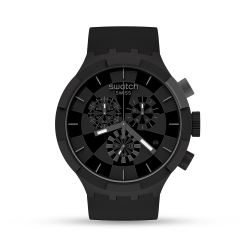 Checkpoint Black Chronograph Silicone Watch