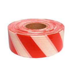 Red & White Barrier Tape - 75MM X 500M