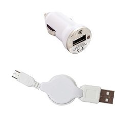 Fenzer White USB Travel Car Retractable Data Sync Charger Cable For Nokia 7020 7205 Intrigue 7705 Twist C3 C6 C7 Astound E66 E72 E73